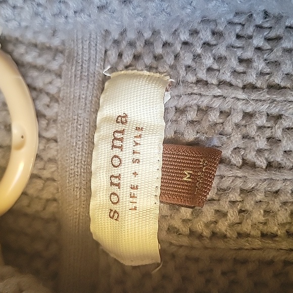 Sonoma cable knit gray sweater - Picture 3 of 6